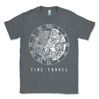 Charcoal Heather Time Travel Traveler Watch Vintage Clock Steampunk Gift Classic Tee - longCreatives