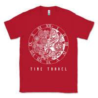 Red Time Travel Traveler Watch Vintage Clock Steampunk Gift Classic Tee - longCreatives