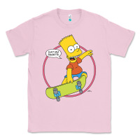 Bubblegum Pink The Simpsons Bart Simpson Eat My Shorts Classic Tee - longCreatives