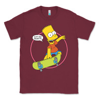 Burgundy The Simpsons Bart Simpson Eat My Shorts Classic Tee - longCreatives