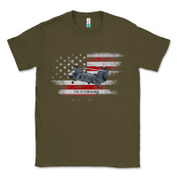Army Green CH-47 Chinook Helicopter USA Flag Helicopter Pilot Gifts Classic Tee - longCreatives