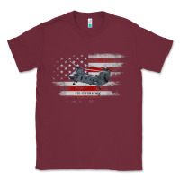 Burgundy CH-47 Chinook Helicopter USA Flag Helicopter Pilot Gifts Classic Tee - longCreatives