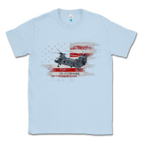 Dusty Blue CH-47 Chinook Helicopter USA Flag Helicopter Pilot Gifts Classic Tee - longCreatives