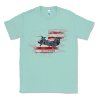 Seafoam CH-47 Chinook Helicopter USA Flag Helicopter Pilot Gifts Classic Tee - longCreatives