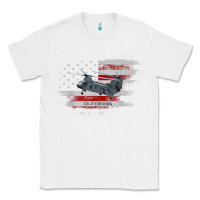 White CH-47 Chinook Helicopter USA Flag Helicopter Pilot Gifts Classic Tee - longCreatives
