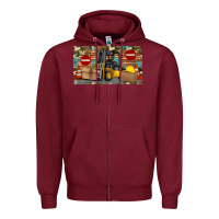 Burgundy forklift sippy Zipper Hoodie - Artiststas