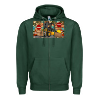 Sports Green forklift sippy Zipper Hoodie - Artiststas