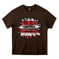 Chocolate Brown american mom Heavy Core Tee - JahusDesignShop