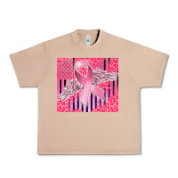 Burro cancer awareness american flag Urban Heavy Tee - CowGirlArtShop