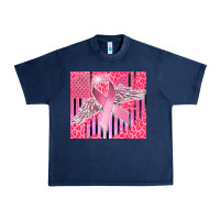 Navy cancer awareness american flag Urban Heavy Tee - CowGirlArtShop