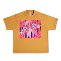 Peanut Butter cancer awareness american flag Urban Heavy Tee - CowGirlArtShop