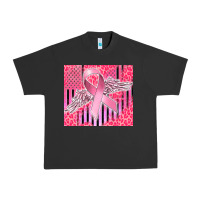 Pigment Black cancer awareness american flag Urban Heavy Tee - CowGirlArtShop