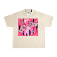 Sandshell cancer awareness american flag Urban Heavy Tee - CowGirlArtShop