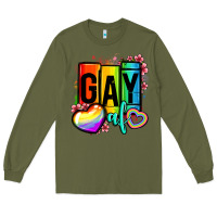 Army Green gay af Long Sleeve Tee - OliviaCreatesArt