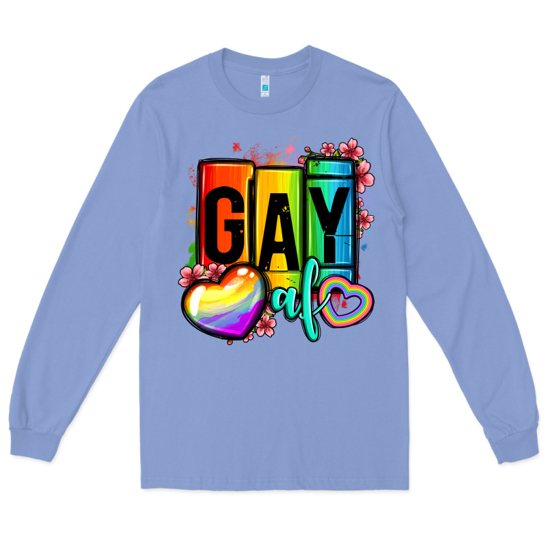 Gay Af Long Sleeve Tee by OliviaCreatesArt | Teevron
