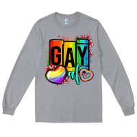 Heather Grey gay af Long Sleeve Tee - OliviaCreatesArt