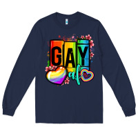 Navy gay af Long Sleeve Tee - OliviaCreatesArt