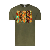 Vintage Olive fall brushstroke Vintage Tee - CowGirlArtShop
