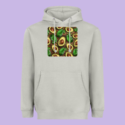 Avocados With Wood And Leopard Background Mug  Coaster Heavyweight Hoodie Designed By Barkaloodesign