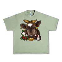 Oil Green christmas baby cow Urban Heavy Tee - RanaPortraitStore