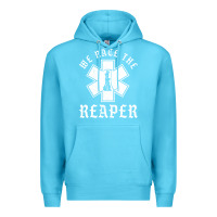 Ocean Blue Emt, Ems And Paramedic We Race the Reaper Premium Hoodie - longCreatives