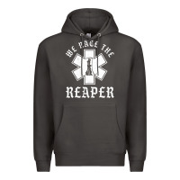 Smoke Emt, Ems And Paramedic We Race the Reaper Premium Hoodie - longCreatives