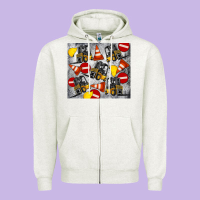 Forklift Tumbler Zipper Hoodie Designed By Artiststas