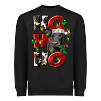 Black Christmas ho ho ho black angus Heavyweight Sweatshirt - LillyAllenDesigns