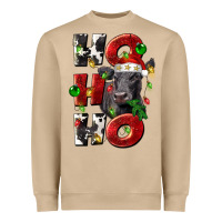 Mushroom Christmas ho ho ho black angus Heavyweight Sweatshirt - LillyAllenDesigns