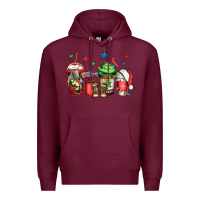 Burgundy army Christmas coffee Premium Hoodie - Jasminsmagicworld