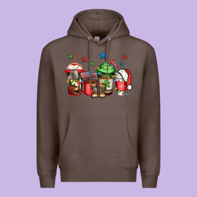 Army Christmas Coffee Premium Hoodie Designed By Jasminsmagicworld