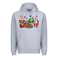 Heather Grey army Christmas coffee Premium Hoodie - Jasminsmagicworld