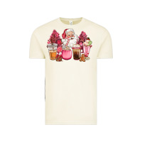 Vintage Arctic pink christmas pink tree santa coffe cups Vintage Tee - CowGirlArtShop