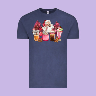 Pink Christmas Pink Tree Santa Coffe Cups Vintage Tee Designed By Cowgirlartshop