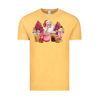 Vintage Mustard pink christmas pink tree santa coffe cups Vintage Tee - CowGirlArtShop