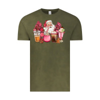 Vintage Olive pink christmas pink tree santa coffe cups Vintage Tee - CowGirlArtShop