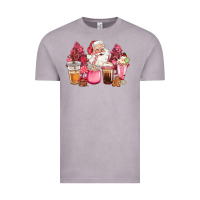 Vintage Zinc pink christmas pink tree santa coffe cups Vintage Tee - CowGirlArtShop