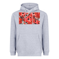 Heather Grey watermelon strawberry cowhide cup Heavyweight Hoodie - BarkalooDesign