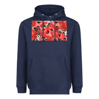 Navy watermelon strawberry cowhide cup Heavyweight Hoodie - BarkalooDesign