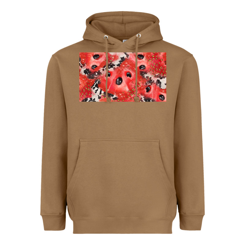 Watermelon Strawberry Cowhide Cup Heavyweight Hoodie by BarkalooDesign | Teevron