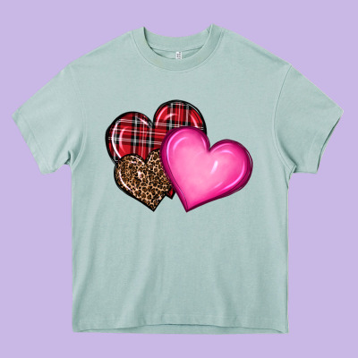 Valentine's Day Hearts Heavy Core Tee Designed By Ranaportraitstore