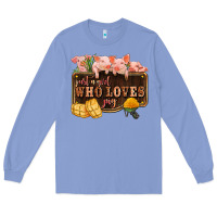 Colony Blue just a girl who loves pig olivia Long Sleeve Tee - OliviaCreatesArt