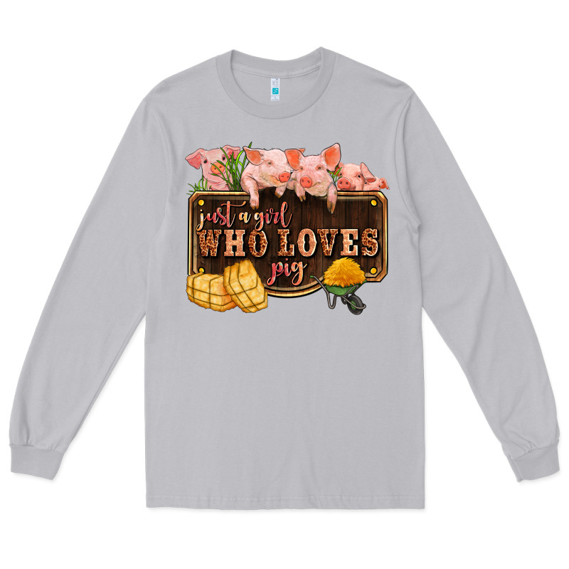 Just A Girl Who Loves Pig Olivia Long Sleeve Tee by OliviaCreatesArt | Teevron
