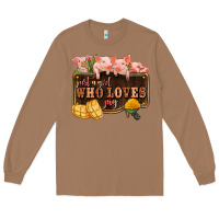Toasted Coconut just a girl who loves pig olivia Long Sleeve Tee - OliviaCreatesArt