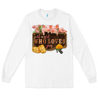 White just a girl who loves pig olivia Long Sleeve Tee - OliviaCreatesArt