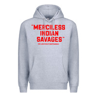 Heather Grey merciless indian savages Premium Hoodie - longCreatives