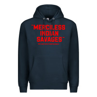 Navy merciless indian savages Premium Hoodie - longCreatives