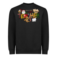 Black christmas teacher Heavyweight Sweatshirt - LillyAllenDesigns