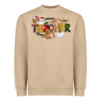 Mushroom christmas teacher Heavyweight Sweatshirt - LillyAllenDesigns