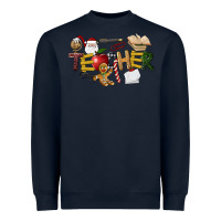 Navy christmas teacher Heavyweight Sweatshirt - LillyAllenDesigns